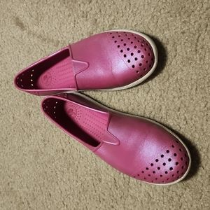 Native Verona Shoes PINK sparkle glitter Youth 3